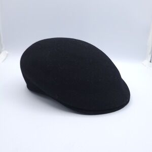 Stetson Cuffley Cap Medium 100% Wool Made in England Navy Vintage Hat